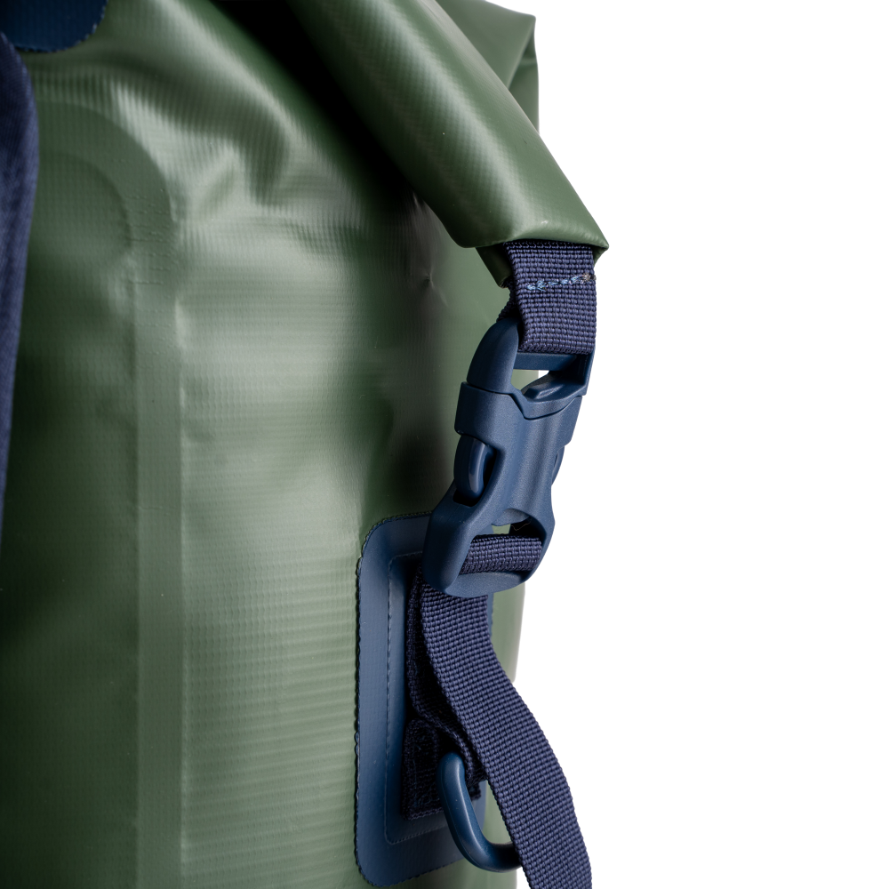 Waterproof Roll Top Dry Bag Backpack 30L - Forest Green