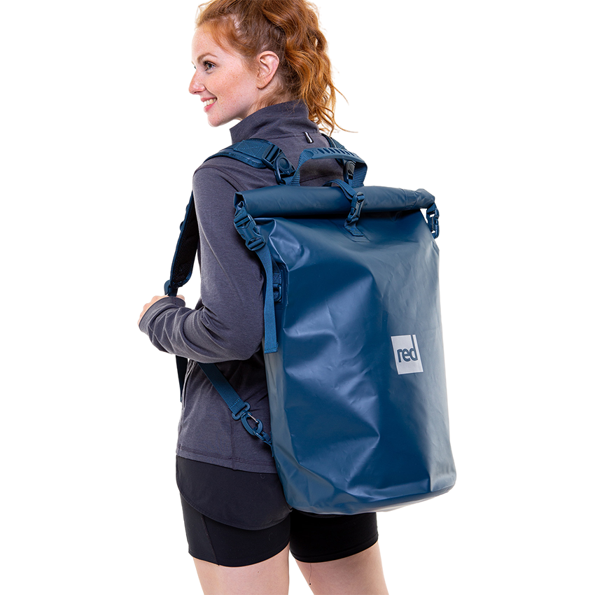 Waterproof Roll Top Dry Bag Backpack - Deep Blue