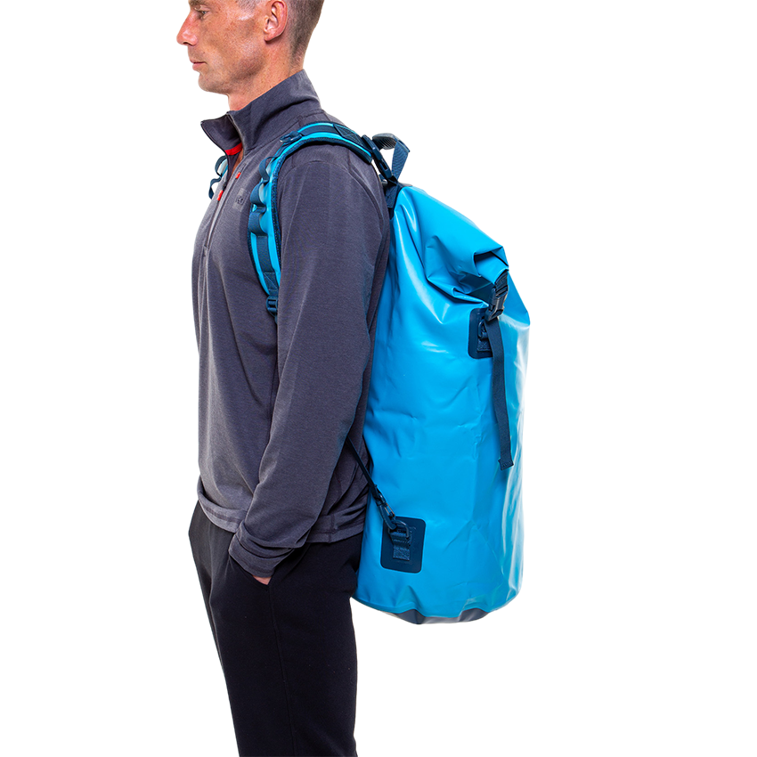 Waterproof Roll Top Dry Bag Backpack - Ride Blue