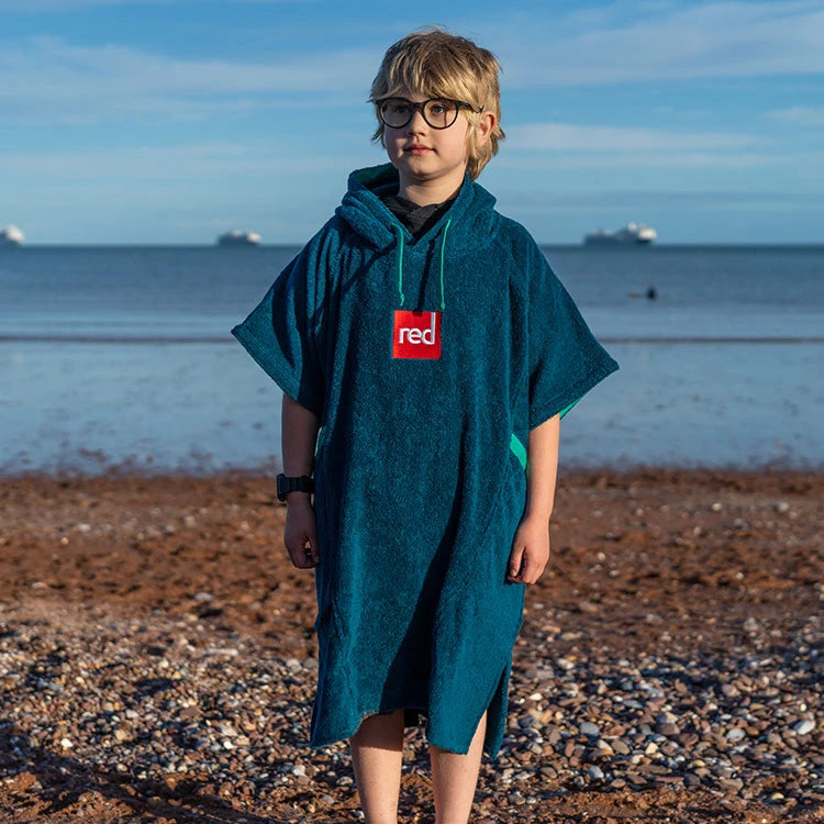 Kids' Towelling Change Robe - Navy