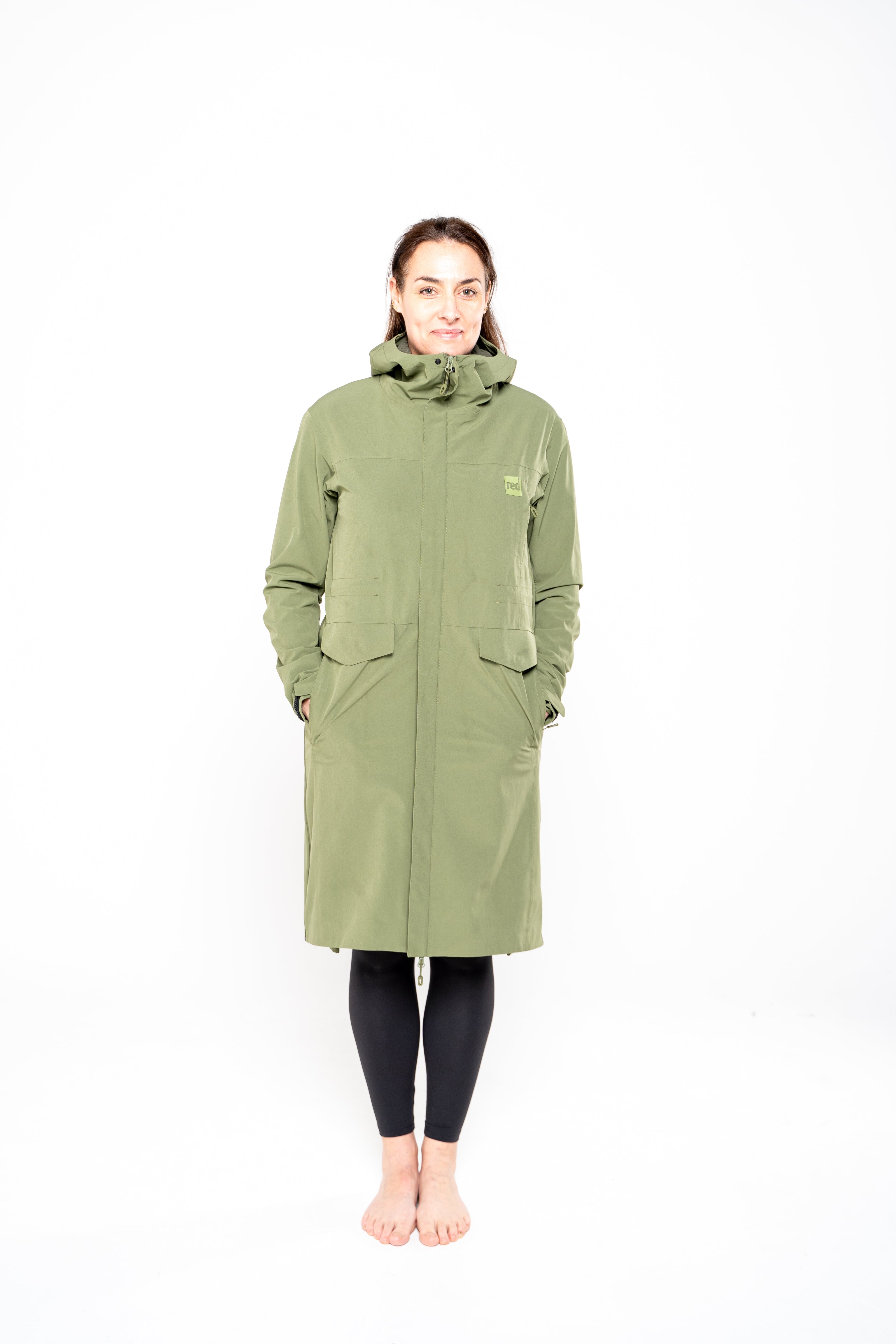 Women's Pursuit Waterproof Lightweight Changing Robe Jacket - Olive Green