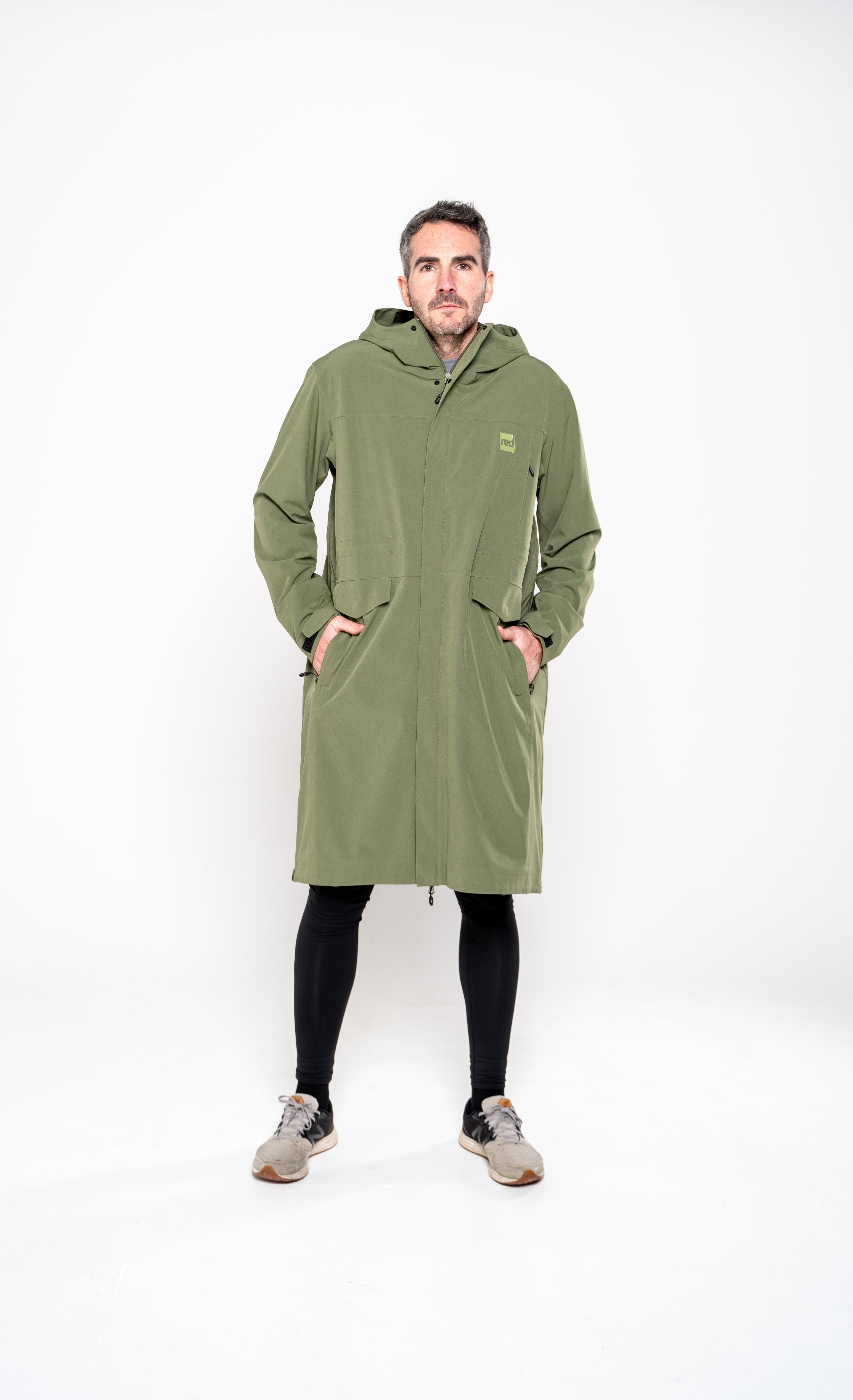 Men's Pursuit Waterproof Lightweight Changing Robe Jacket - Olive Green