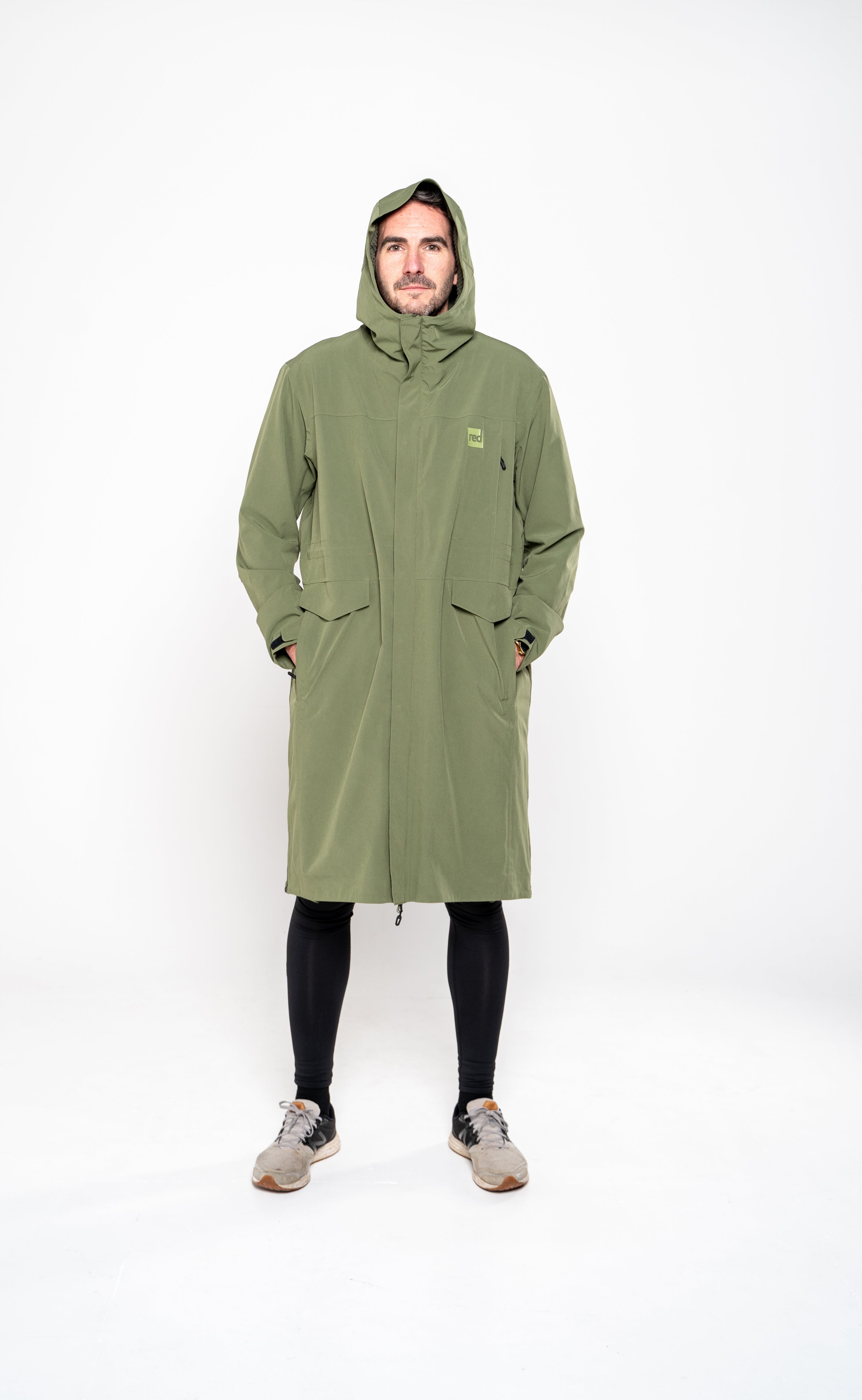 Men's Pursuit Waterproof Lightweight Changing Robe Jacket - Olive Green